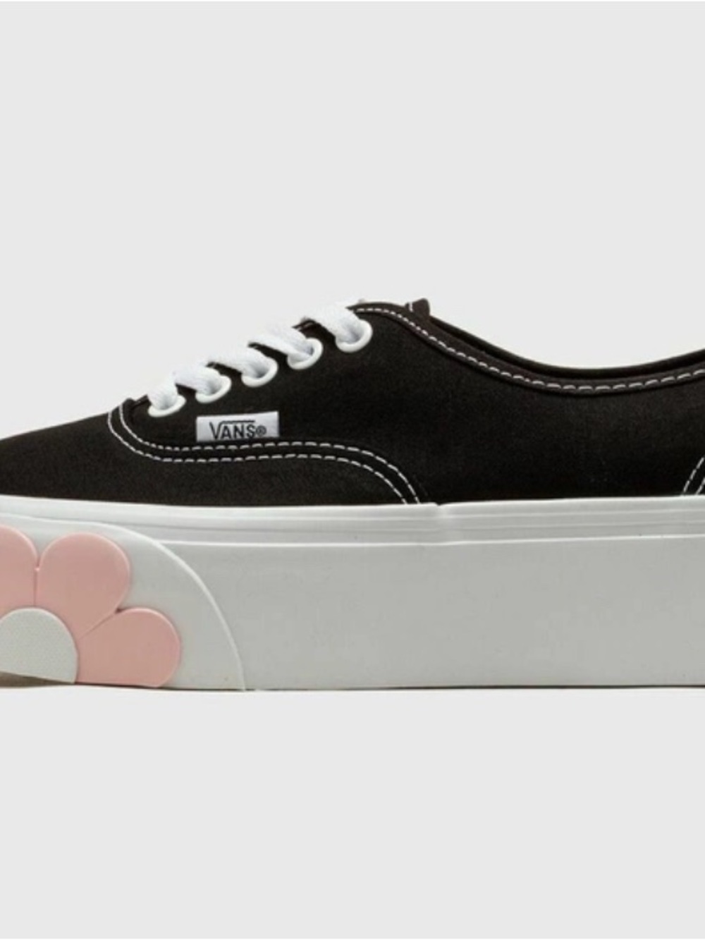 Vans Black Sneakers with Pink, Purple & Orange Flower Accents - Picture 5 of 5